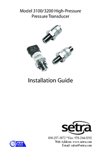 Thumbnail of document Manual - 3100/3200 Pressure Transducers